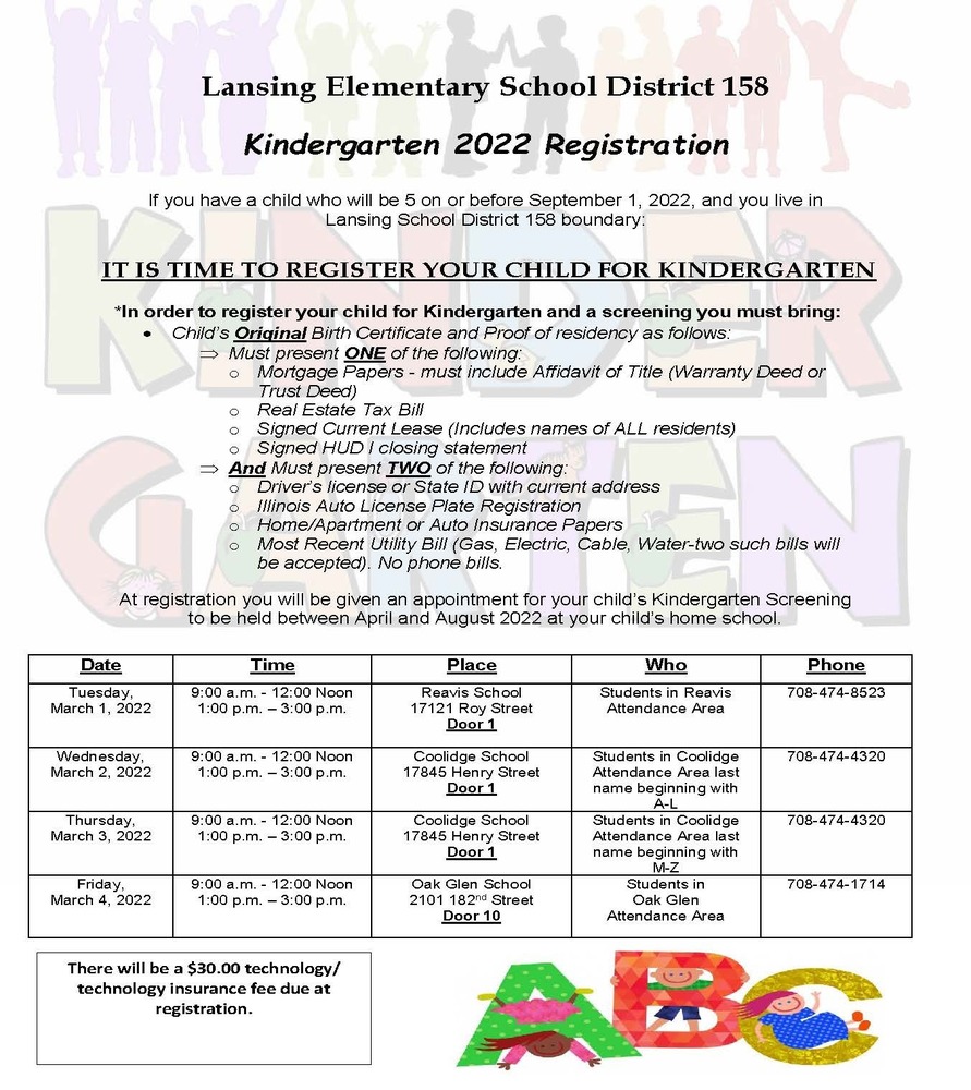 Kindergarten Registration