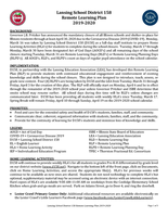 District 158 Remote Learning Plan