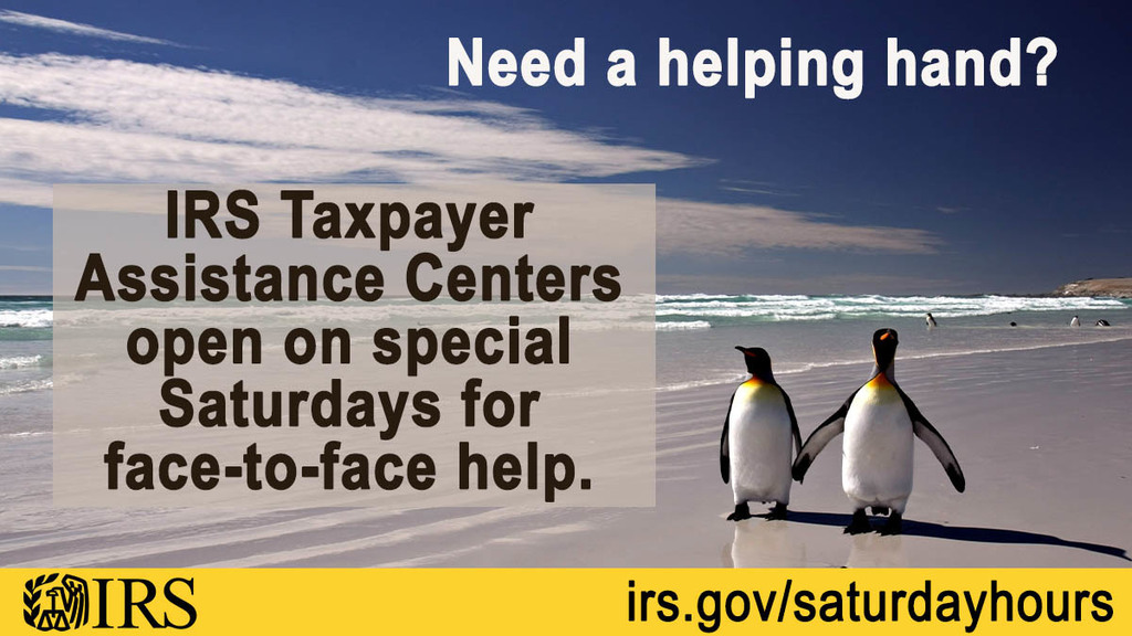 IRS Taxpayer Assistance Centers - Saturday Sessions